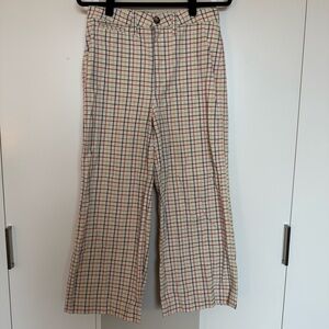 Madewell Emmett Plaid Wide-Leg Pants
